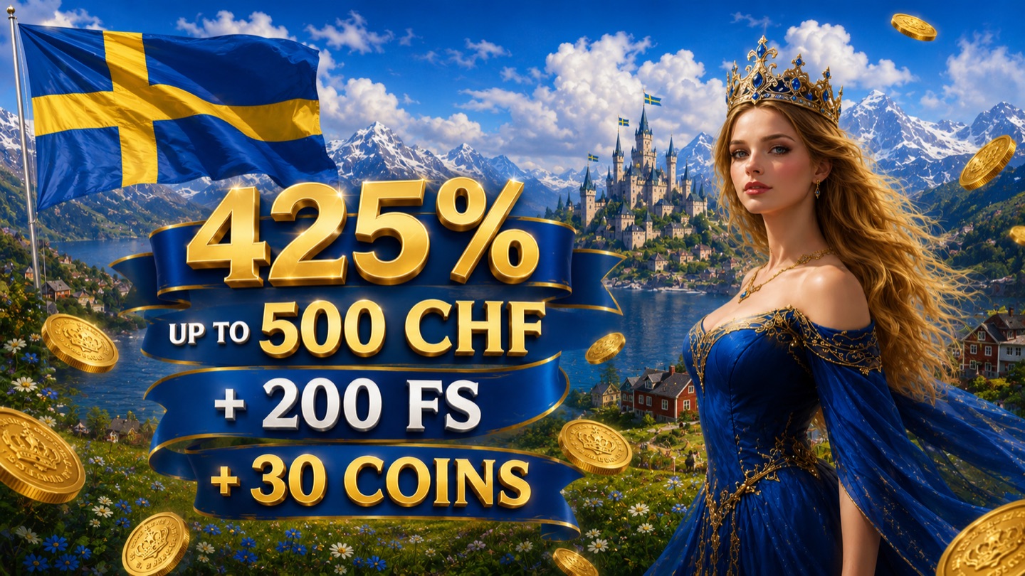SpinEmpire Casino Sweden 425% welcome bonus banner